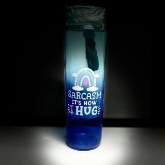 Sarcastic Hugs glass bottle